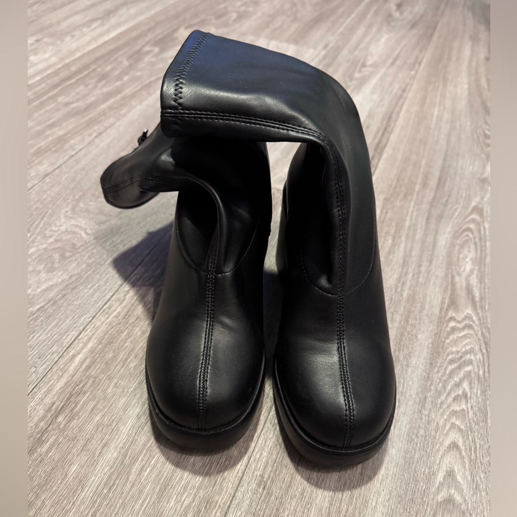 Black Leather Booties
